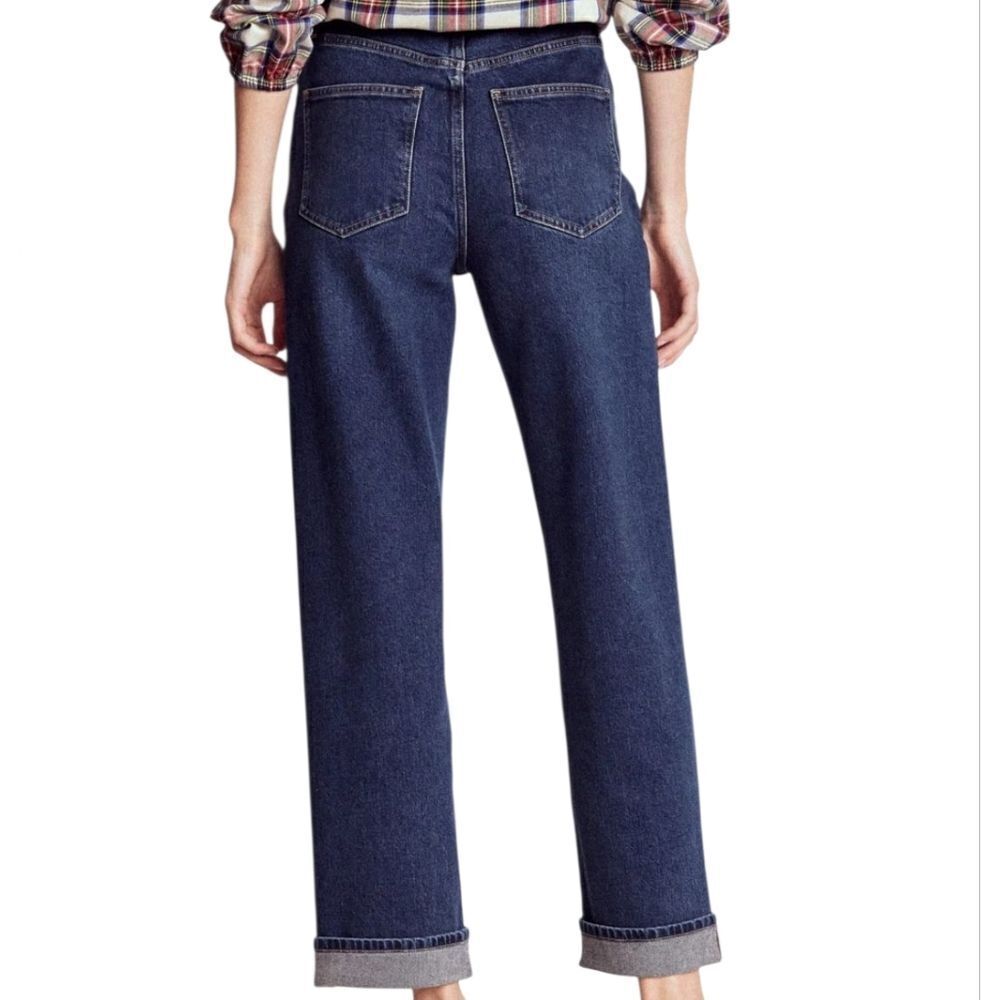 1458 NWT Boden Mid Rise Straight Leg Jeans-Dark Vintage Sz 32R - Picture 2 of 10